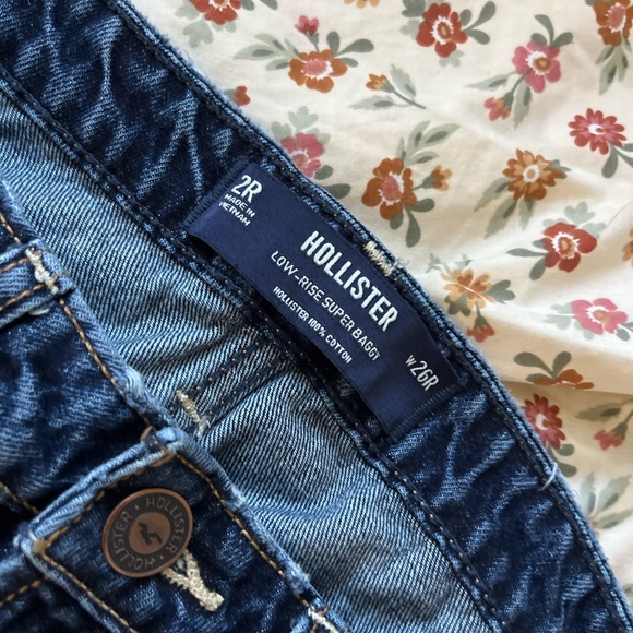 Y2K Baggy dark wash Hollister jeans size 2 regular length - Picture 8 of 9